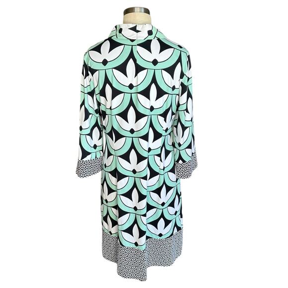 J MCLAUGHLIN Catalina Sheath Geometric Floral Patterned Midi Dress Women's Large - Picture 2 of 6